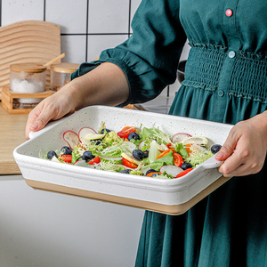 <span class=keywords><strong>Teglia</strong></span> Rettangolare in Ceramica Resistente con Rivestimento Ceramico Ecologico Moderno per Cucina Domestica <span class=keywords><strong>Blu</strong></span> Chiaro - Product Image 2
