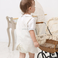ODM Vêtements pour bébés personnalisés respirants, robe d'été en coton avec dentelle, ensemble de sous-vêtements, tenue pour bébés filles