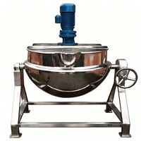 Chaudière à vapeur électrique à double enveloppe 50L à 1000L en acier 304, marmite basculante avec agitateur à palette et grattoir CE