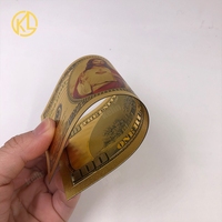 Billet de banque en plastique représentant Jésus, 1 million de dollars, feuille d'or 24 carats