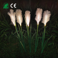 Décoration de jardin extérieure en plastique imperméable, lampe LED à fibre optique en forme d'oreille de roseau de 86 cm, aspect naturel, éclairage de Noël pour pelouse