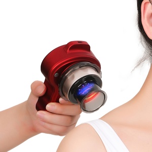 Kit de ventouses portable avec 5 têtes de remplacement, masseur de thérapie par ventouses avec thérapie par lumière rouge et bleue pour un soulagement ciblé de la douleur - Product Image 1