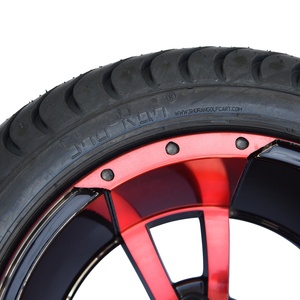 Neumáticos Atv de 12 pulgadas 215/35-12 Carrito de golf Ruedas y neumáticos rojos/negros brillantes con cubo - Product Image 5