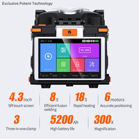 Máquina de Empalme de Fibra Óptica FTTH Project M5 Fusion Splicer con 6 Motores, Empalme Núcleo a Núcleo y Pantalla de 4.3 Pulgadas
