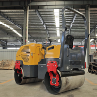 Rouleau compresseur vibrant à double tambour de 1-2 tonnes pour machines de terrassement OEM, moteur Changfa, rouleau compresseur routier robuste haute efficacité