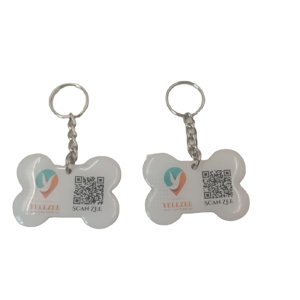LLavero de etiqueta de Mascota de perro de servicio inteligente con NTAG213 NFC y código QR Fácil acceso de emergencia e información del controlador Símbolo médico - Product Image 3