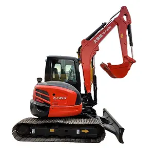 Escavadeira japonesa usada Kubota KX163 em boas condições de funcionamento, pequena escavadeira usada de 6 toneladas, miniescavadeira usada barata