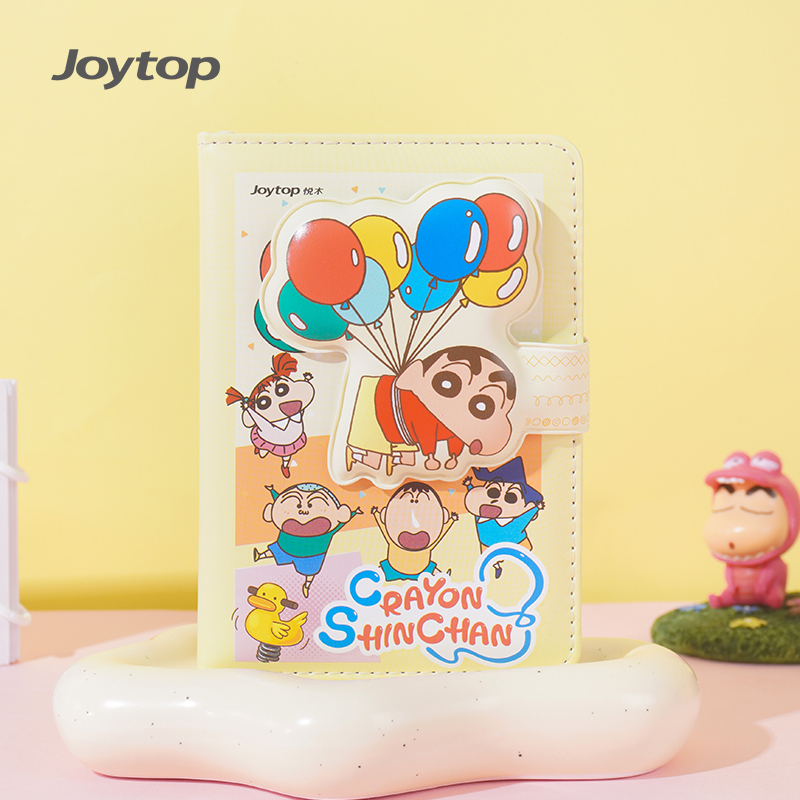 Joytop A6 Spiral Notebook with Magnetic Clasp - Cute Crayon Shin