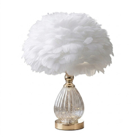 Lampe de bureau à plumes E27, 3 températures de couleur, lampe de table décorative moderne pour la décoration de la maison et du bureau