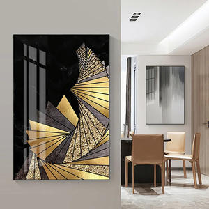 Altın bitki Ginkgo yapraklar yüksek parlak porselen kristal boyama toptan fiyat duvar dekorasyon için yüksek kaliteli baskı - Product Image 2