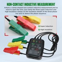 Testeur de rotation triphasé 70V ~ 600V AC Détecteurs d'indicateur de phase sans contact Circuit LED Test de rupture Détecteur de tension Compteur