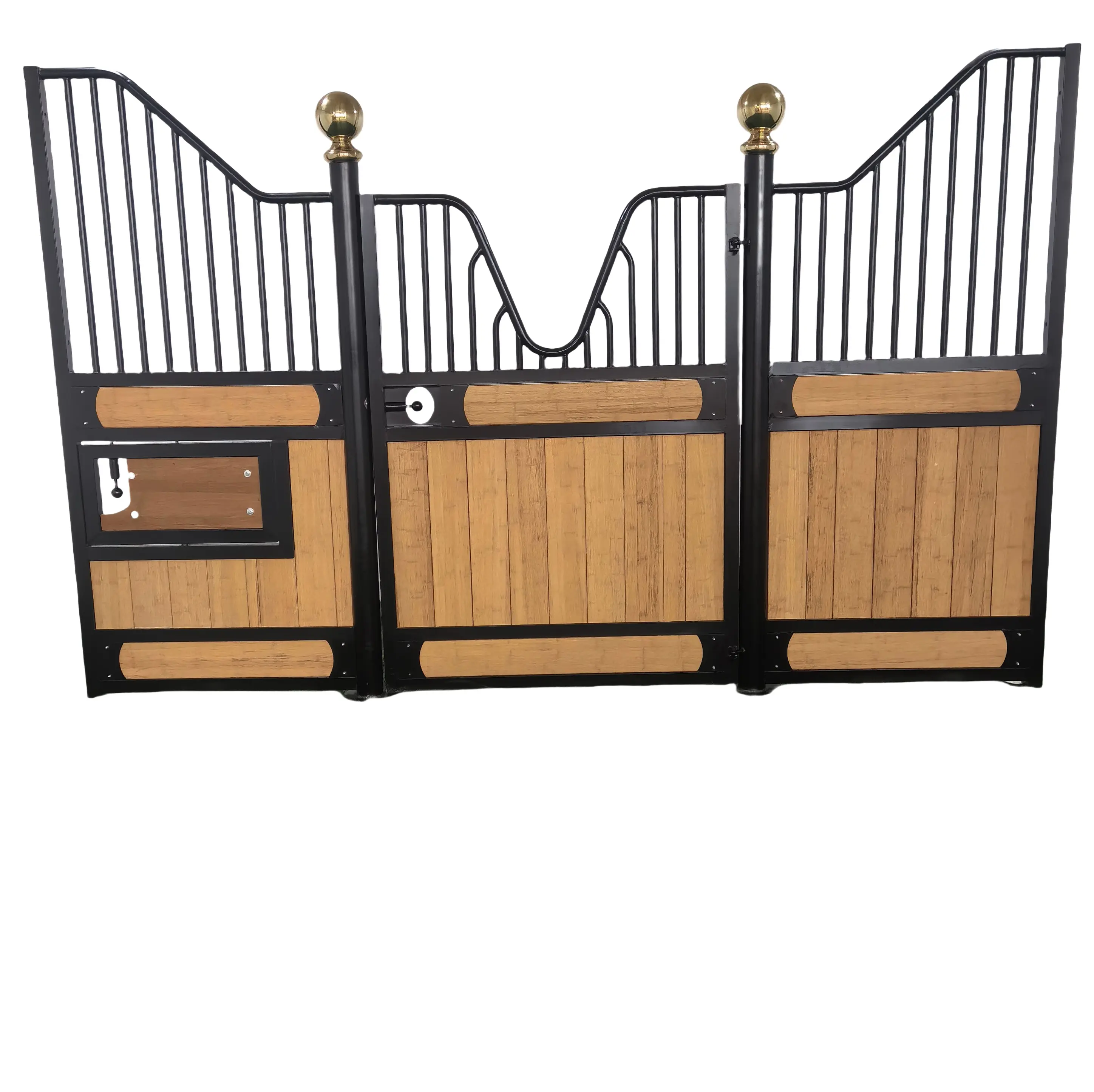 Equipo de caballos de bambú portátil Puertas Producto equino Caja de caballos al aire libre Paneles delanteros de caballos estables