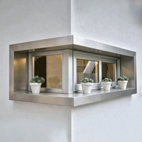 Ventana Comercial de Aluminio y Plástico con Doble Acristalamiento, Resistente a Impactos, con Rotura de Puente Térmico y Marco Delgado, Eficiente Energéticamente