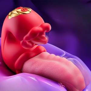 Vibratori a spinta con la lingua Dildo rosa giocattoli sessuali <span class=keywords><strong>vibratore</strong></span> <span class=keywords><strong>per</strong></span> adulti giocattoli sessuali G Spot Clit stimolatore strumenti di piacere <span class=keywords><strong>per</strong></span> coppie femminili - Product Image 2