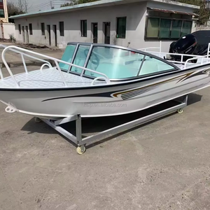 Barco de dirección de fuente de chorro resistente a <span class=keywords><strong>la</strong></span> corrosión de agua <span class=keywords><strong>salada</strong></span> de 5,3 M personalizado barco de pesca de aluminio con motor y asientos - Product Image 1
