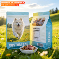 Sacs à fond carré refermables de qualité supérieure, de qualité alimentaire, pour l'emballage d'aliments secs pour animaux de compagnie, pochettes refermables pour aliments pour chats et chiens