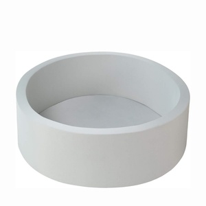 Piscine à balles ronde douce gris clair pour intérieur et extérieur, idéale comme cadeau pour bébés, enfants et tout-petits - Product Image 2