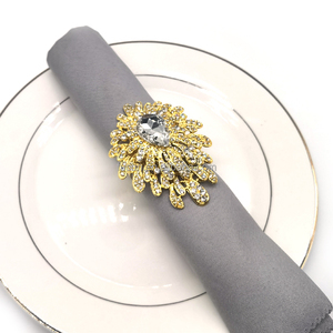 <span class=keywords><strong>Portatovaglioli</strong></span> per hotel in cristallo di alta qualità in oro e argento - Product Image 3