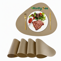 Napperons de table carrés personnalisés écologiques pour restaurant, cuisine, sublimation, imperméables, essuyables, pour cuir coloré 10 mm