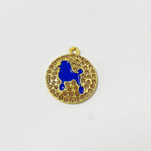 Colgante y dije de aleación clásica con diseño de niña griega, poodle, paloma, hiedra y letras, con diamantes de imitación, estilo 1922 1943, para collar, pendiente y pulsera - Product Image 4