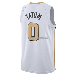 Vente en gros de vêtements pour hommes Boston Celtics # 0 Jayson Tatum # Maillot de basket-ball Jaylen Brown City Edition - Broderie avec logos - Product Image 4
