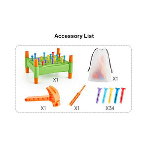 Jouets Montessori pour enfants 2023, <span class=keywords><strong>jeu</strong></span> éducatif pour les ongles, <span class=keywords><strong>marteau</strong></span>, plateau, juguetes novedosos 2023 - Product Image 6