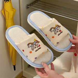 XIXITIAO Pantuflas de Interior de Algodón y Lino al por Mayor, Listas para Entregar, con Suela Antideslizante de EVA, Transpirables, para Hombre y Mujer - Product Image 6