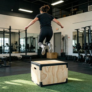 Caja Pliométrica de Madera Reforzada, Caja de Salto Pliométrica Profesional 3 en 1, Antideslizante, Resistente, para Crossfit y Gimnasio en Casa - Product Image 2