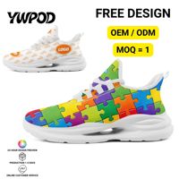 Chaussures de course décontractées à motif coloré avec empeigne en maille respirante, personnalisables avec logo OEM/ODM, pour hommes et femmes, directement de l'usine FN079-26027004-1