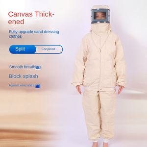 Vêtements <span class=keywords><strong>de</strong></span> travail du fabricant, vêtements <span class=keywords><strong>de</strong></span> sécurité en toile épaissie avec peinture, pantalon <span class=keywords><strong>de</strong></span> <span class=keywords><strong>sablage</strong></span> fendu - Product Image 3