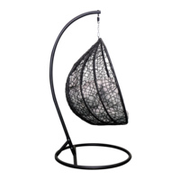 Fauteuil suspendu de style nordique, chaise balançoire en rotin respirant avec coussin antidérapant, chaise balançoire de jardin pour adultes