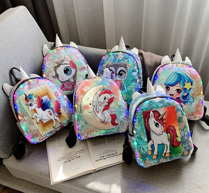 2024 all'ingrosso <span class=keywords><strong>unicorno</strong></span> zaino moda Glitter ragazze luccicante paillettes zaino - Product Image 2