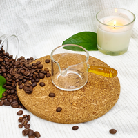 Tasse à café en verre borosilicate de 60 ml, moderne, avec poignée en bois transparente, écologique, en gros, marque QIAOXING, origine Chine