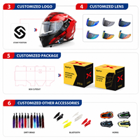 Helm Motor Flip Up Custom Terlaris dengan Lapisan Nyaman, Serat Karbon, dan Sistem Ventilasi Canggih