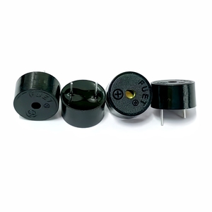Zumbador piezoeléctrico activo de 12V, 87dB, bajo consumo de corriente, 14MM*H7.5MM, autoalimentado, ABS, resistente al calor, conector de soldadura por onda, zumbador - Product Image 1