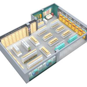 Présentoirs de Magasin de Papeterie Personnalisés Tendance en Acier et Bois pour <span class=keywords><strong>Rangement</strong></span> Commercial - Product Image 5