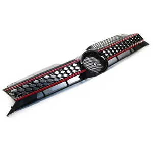 Para Golf 6 MK6 2009 2010 2011 2012 2013 Parrilla delantera de malla de nido de abeja estilo Facelift Central Racing - Product Image 3