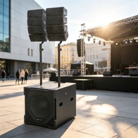 Système de sonorisation actif professionnel Line Array 3400W de pointe, 137dB SPL, avec haut-parleur hybride néodyme, mixeur intégré, OTG et Bluetooth 5.2 pour scène