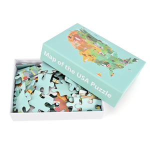 Tùy Chỉnh In Giáo Dục Thế Giới Quốc Gia Bản Đồ 100 Miếng Phim Hoạt Hình Giấy Các Tông Đồ Chơi Ghép Hình Câu Đố Cho Trẻ Mới Biết Đi Trẻ Em - Product Image 4