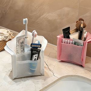 Self Standing <b>Toiletry</b> Bag Large Capacity Multi Functional Portable Travel Cosmetic Organizer Rectangle Shape Standing Type - Product Image 1