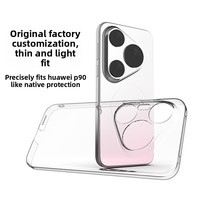 Coque souple transparente en TPU pour Huawei P70 P80 P90, design créatif minimaliste, anti-chute, protection contre les chocs