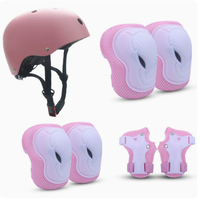 Équipement de protection pour patins à roulettes pour adultes et enfants, ensemble casque de cyclisme, genouillères et coudières en mousse pour vélo d'équilibre et patinage