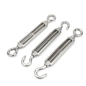 Stainless Steel Rigging Hardware Turnbuckle Wire Rope Fittings DIN 1480 Hook Turn Buckle