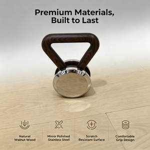 <span class=keywords><strong>Kettlebell</strong></span> réglable en bois de noyer de luxe avec cœur en acier inoxydable, poignée ergonomique, portable, écologique, équipement d'entraînement pour la maison - Product Image 4