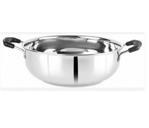 Olla india Kadai de acero inoxidable con base de inducción, base gruesa, de alta resistencia, duradera y perfecta para cocinar - Product Image 2
