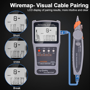 I-pook PK653B + LCD PoE <span class=keywords><strong>tester</strong></span> probador de cables y rastreador de cables para localizador de fallas Vistal de red - Product Image 3