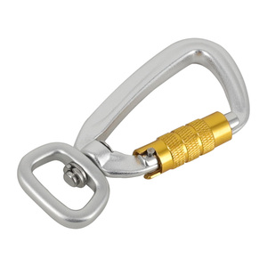 Tùy chỉnh xoay nhôm D vòng xoay Carabiner móc anodized kết thúc cho dây xích chó trong KHAI THÁC MỎ - Product Image 1