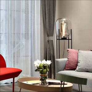 New Arrival Contemporary Designer <b>Floor</b> <b>Lamp</b> Red <b>Shade</b> Iron Body LED Light Source Bedroom Study Office Room Decorative Tripod - Product Image 1