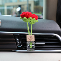 Usine vente directe tissé motif voiture parfum diffuseur climatisation Clip parfumé coloré sortie désodorisant en métal verre