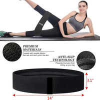 Kit de Bandes de Résistance 6-en-1 pour Entraînement des Fessiers et des Jambes, avec Sangles de Cheville et Anneau en D, pour Adultes et Usage Domestique